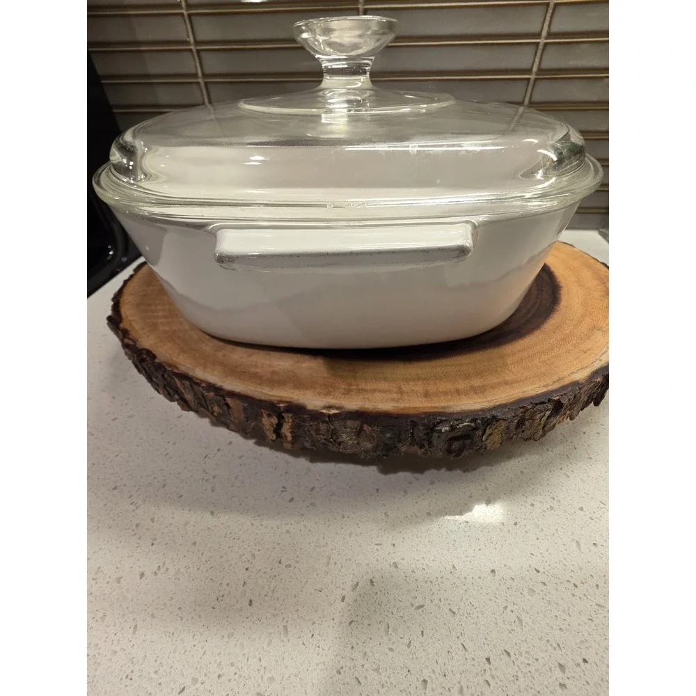 Corning Ware Spice of Life L'Echalote A-8-B Dish w/Clear Pyrex A-9-C Lid 1.4L